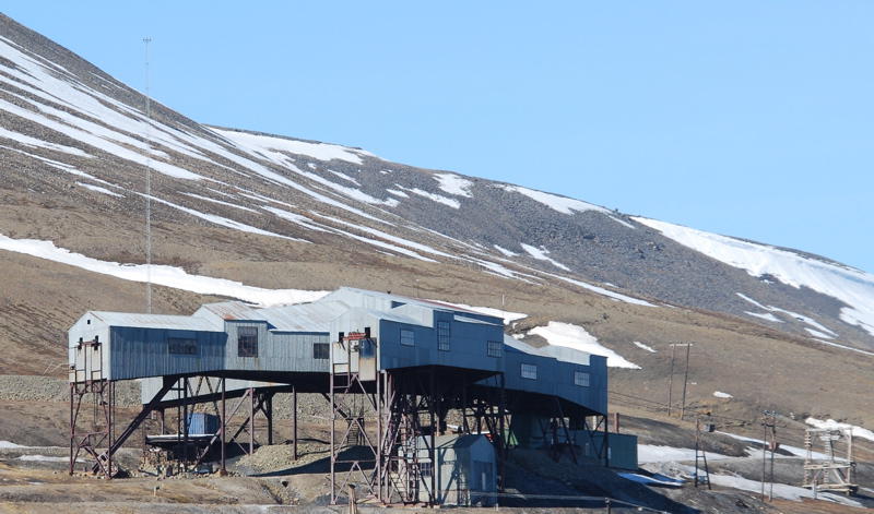 Umschlagstation der Seilbahnen, welche die Kohle von den Minen zum Hafen transportierten (Bild von Gunther Herrmann)